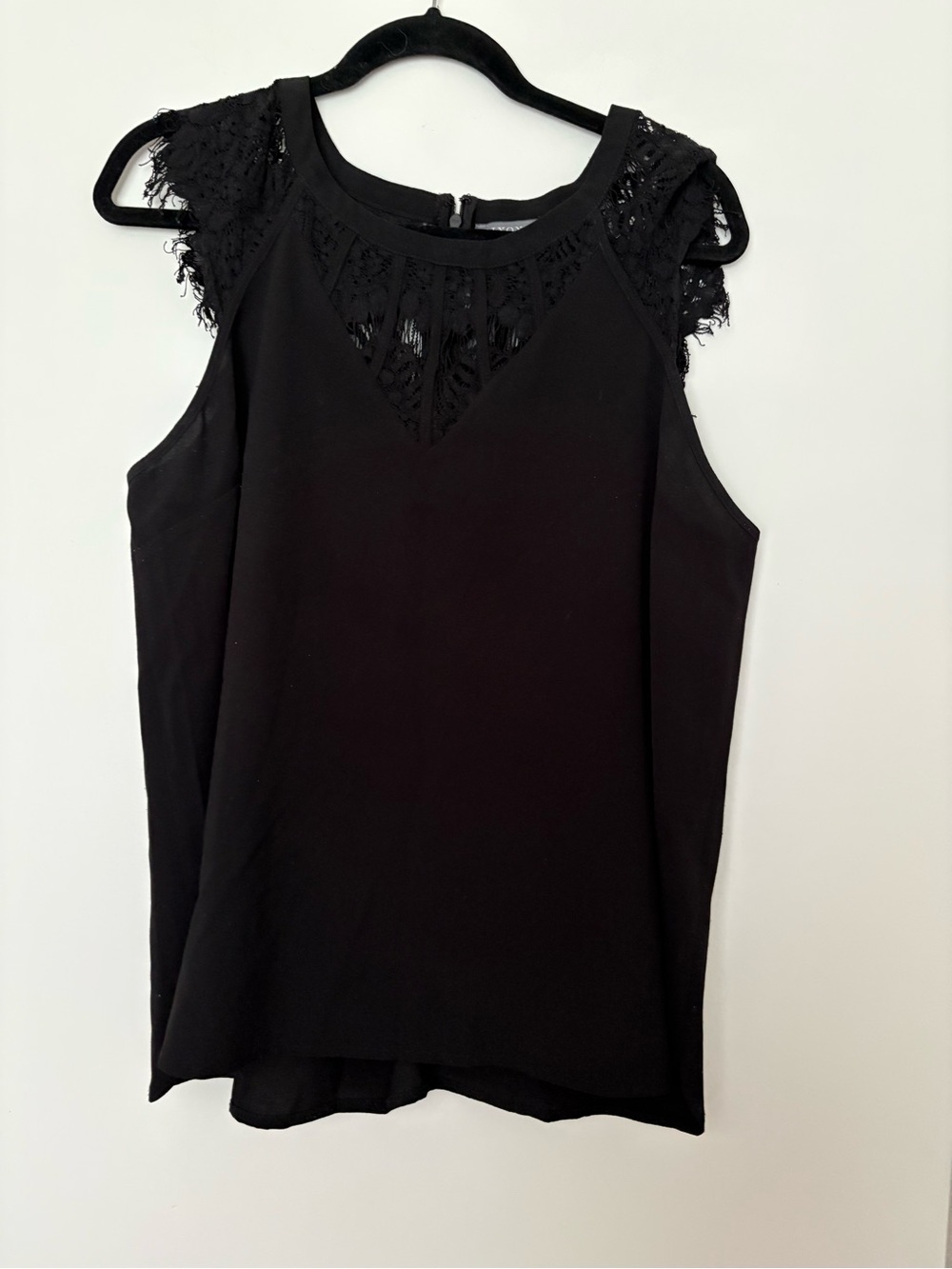 Brixon Ivy Black Lace Yoke Sleeveless Blouse